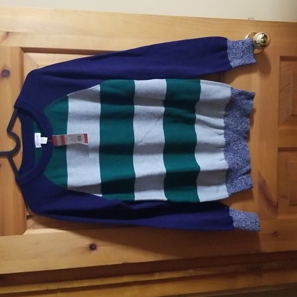 NWT blue grey and green sweater. Size XL 16 - Picture 1 of 3